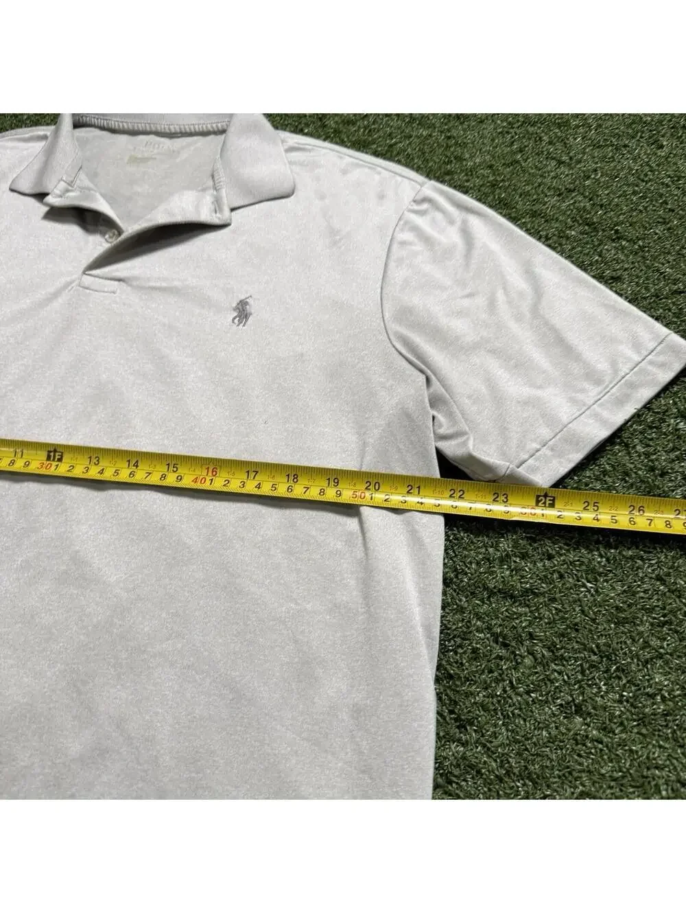 Polo Ralph Lauren Performance Polo Shirt Gray Pony Golf Mens XL Strength Preppy